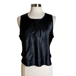 Adam and Eve Catalog Black Sleeveless Satin Top Women’s Size 1X